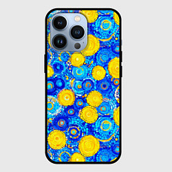 Чехол для iPhone 13 Pro Солнечный паттерн, цвет: 3D-черный