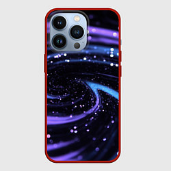 Чехол для iPhone 13 Pro Фиолетовая текстура по кругу, цвет: 3D-красный