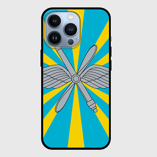 Чехол iPhone 13 Pro Военно-воздушные силы: флаг / 3D-Черный – фото 1