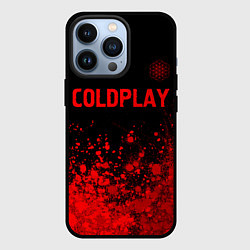 Чехол для iPhone 13 Pro Coldplay - red gradient посередине, цвет: 3D-черный