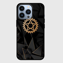 Чехол для iPhone 13 Pro Black Butler golden poly, цвет: 3D-черный