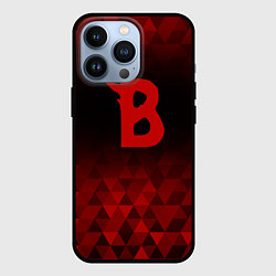 Чехол для iPhone 13 Pro Beastars red poly, цвет: 3D-черный