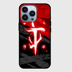 Чехол для iPhone 13 Pro Doom - neon red, цвет: 3D-черный