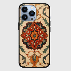 Чехол для iPhone 13 Pro Бежевый ковер с узорами, цвет: 3D-черный