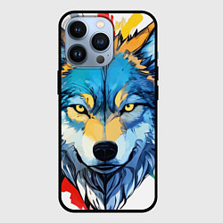 Чехол для iPhone 13 Pro Волк яркий арт, цвет: 3D-черный