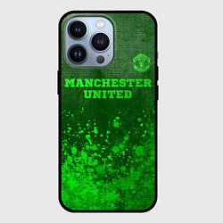 Чехол iPhone 13 Pro Manchester United - green gradient посередине