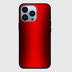 Чехол для iPhone 13 Pro Чёрно-красный градиент по центру, цвет: 3D-черный
