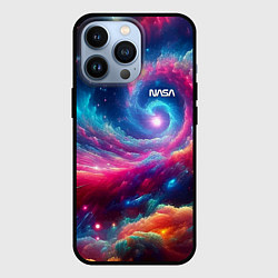 Чехол для iPhone 13 Pro Неоновая галактическая спираль - нейроарт, цвет: 3D-черный