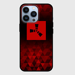 Чехол для iPhone 13 Pro Rust red poly, цвет: 3D-черный
