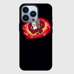 Чехол iPhone 13 Pro Котики на раскаленном сердце