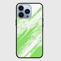 Чехол для iPhone 13 Pro Light green, цвет: 3D-черный