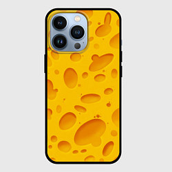 Чехол для iPhone 13 Pro Сыр, цвет: 3D-черный