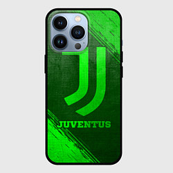 Чехол для iPhone 13 Pro Juventus - green gradient, цвет: 3D-черный