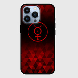 Чехол для iPhone 13 Pro Marilyn Manson red poly, цвет: 3D-черный