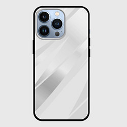Чехол для iPhone 13 Pro Светлый серый полосы с градиентом, цвет: 3D-черный