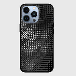 Чехол для iPhone 13 Pro Тёмный чёрно-серый абстарктный, цвет: 3D-черный