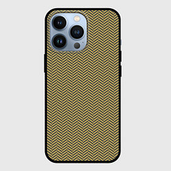 Чехол для iPhone 13 Pro Геометричный узор ёлочка, цвет: 3D-черный