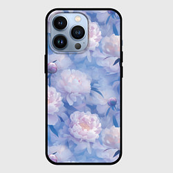 Чехол для iPhone 13 Pro Цветы в туманности, цвет: 3D-черный