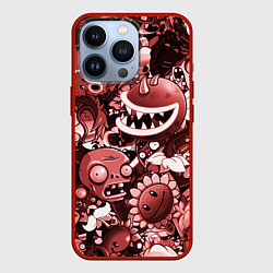 Чехол для iPhone 13 Pro Растения против зомби в красном цвете, цвет: 3D-красный