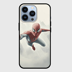 Чехол для iPhone 13 Pro Человек паук в полете, цвет: 3D-черный