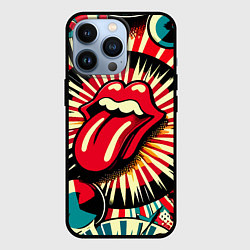 Чехол для iPhone 13 Pro Logo of the Rolling Stones - pop art, цвет: 3D-черный