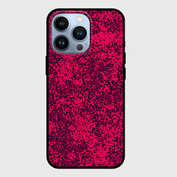 Чехол для iPhone 13 Pro Насыщенный розовый текстура, цвет: 3D-черный