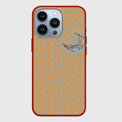 Чехол iPhone 13 Pro Карпы кои рыба / 3D-Красный – фото 1