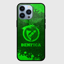 Чехол для iPhone 13 Pro Benfica - green gradient, цвет: 3D-черный