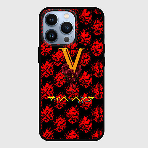 Чехол iPhone 13 Pro Samurai cyberpunk / 3D-Черный – фото 1