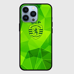 Чехол для iPhone 13 Pro Sporting green poly, цвет: 3D-черный