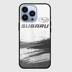 Чехол для iPhone 13 Pro Subaru - white gradient посередине, цвет: 3D-черный