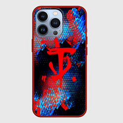 Чехол для iPhone 13 Pro Doom космическая абстракция, цвет: 3D-красный
