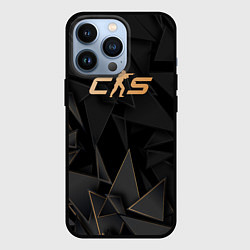 Чехол для iPhone 13 Pro Counter-Strike 2 golden poly, цвет: 3D-черный