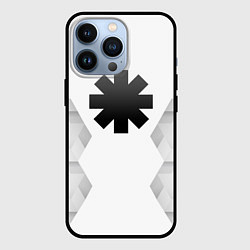 Чехол для iPhone 13 Pro Red Hot Chili Peppers white poly, цвет: 3D-черный