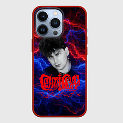 Чехол для iPhone 13 Pro Сектор газа - красно-синие молнии, цвет: 3D-красный