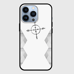 Чехол для iPhone 13 Pro Megadeth white poly, цвет: 3D-черный