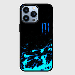 Чехол для iPhone 13 Pro Monster energy голубые краски, цвет: 3D-черный