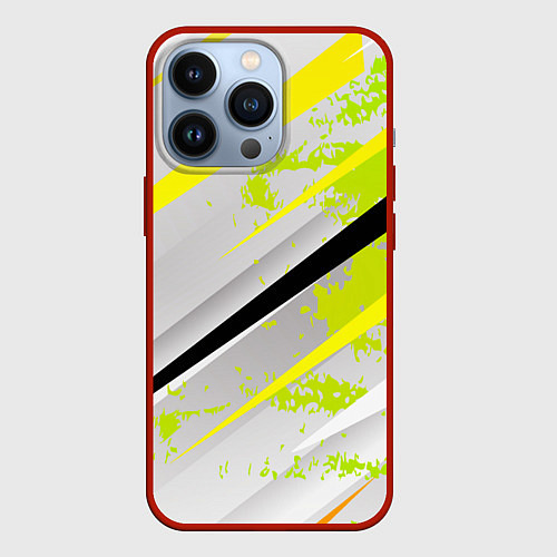 Чехол iPhone 13 Pro Color white light green / 3D-Красный – фото 1