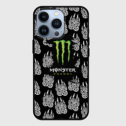 Чехол для iPhone 13 Pro Monster energy медвежьи лапы, цвет: 3D-черный