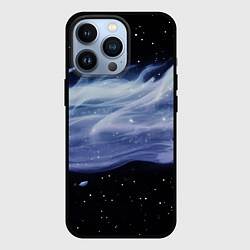 Чехол для iPhone 13 Pro Синяя волна в космосе - текстура, цвет: 3D-черный