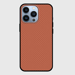 Чехол для iPhone 13 Pro Терракотовый паттерн в мелкий квадрат, цвет: 3D-черный