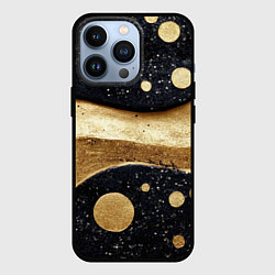 Чехол iPhone 13 Pro Золотая объемная абстракция - текстура