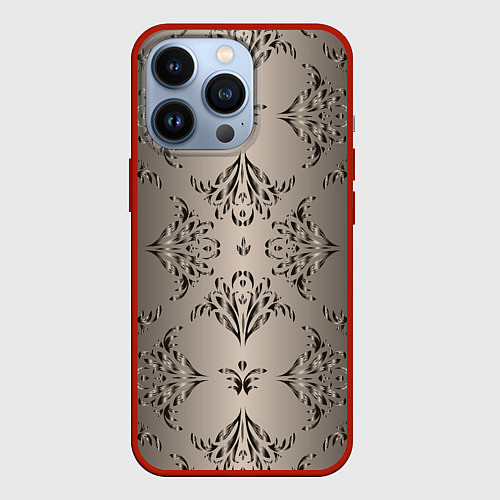 Чехол iPhone 13 Pro Узоры с градиентом / 3D-Красный – фото 1