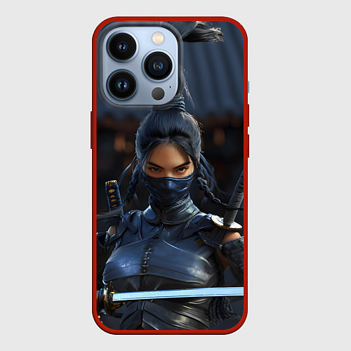 Чехол iPhone 13 Pro Mortal Kombat - Kitana / 3D-Красный – фото 1