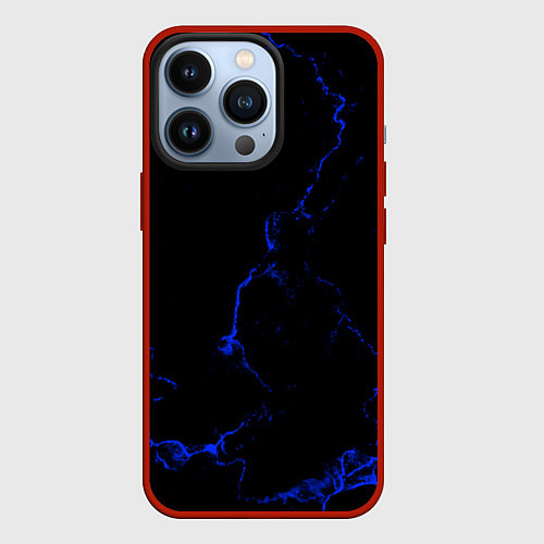 Чехол iPhone 13 Pro Color black blue / 3D-Красный – фото 1