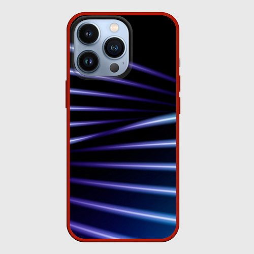 Чехол iPhone 13 Pro Color black blue / 3D-Красный – фото 1