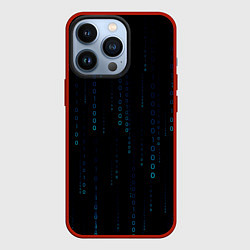Чехол для iPhone 13 Pro Color black blue, цвет: 3D-красный