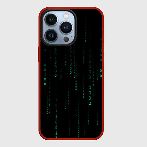 Чехол iPhone 13 Pro Color black turquoise / 3D-Красный – фото 1
