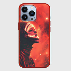 Чехол для iPhone 13 Pro Девушка в космосе в костюме чужого, цвет: 3D-красный