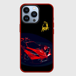 Чехол для iPhone 13 Pro Lamborghini Diverso - motorsport, цвет: 3D-красный